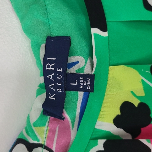 Kaari Blue Floral Top Size Large - Picture 4 of 9